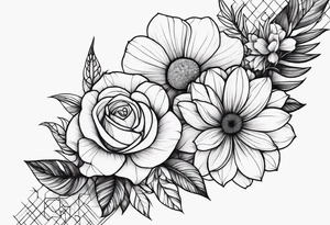 Flowers in the arm tattoo idea
