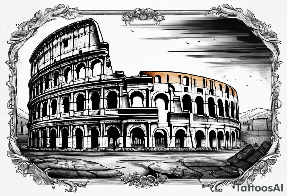 Roman colosseum tattoo idea