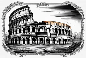 Roman colosseum tattoo idea