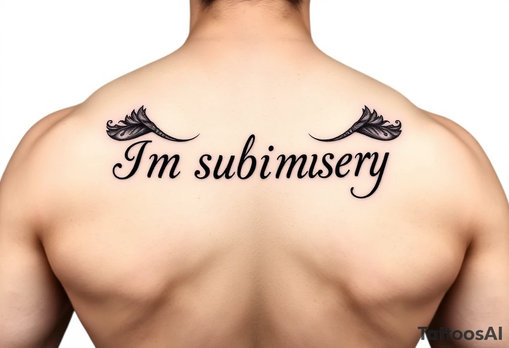 I want a tattoo that says Im submissive tattoo idea