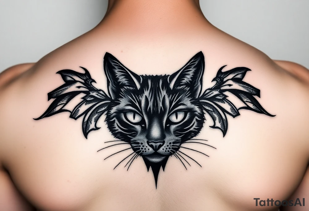 black cat tattoo idea
