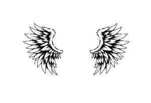 Infinity Loop made of wings white background tattoo idea