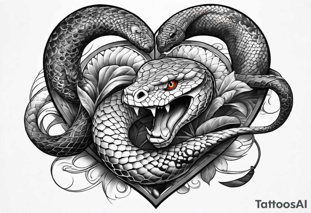 half sleeve tattoo with a snake wrapped around a sword and a heart tattoo idea