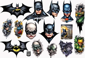 batman gotham sleeve tattoo idea