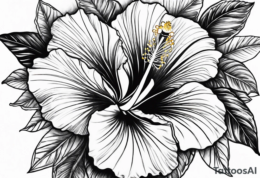 Hibiscus tattoo idea