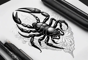 scorpion with rebel flag tattoo idea