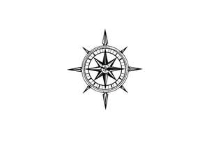 Compass made with arrows tattoo idea