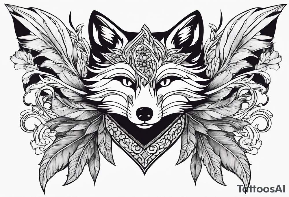 9 fox tails tattoo idea