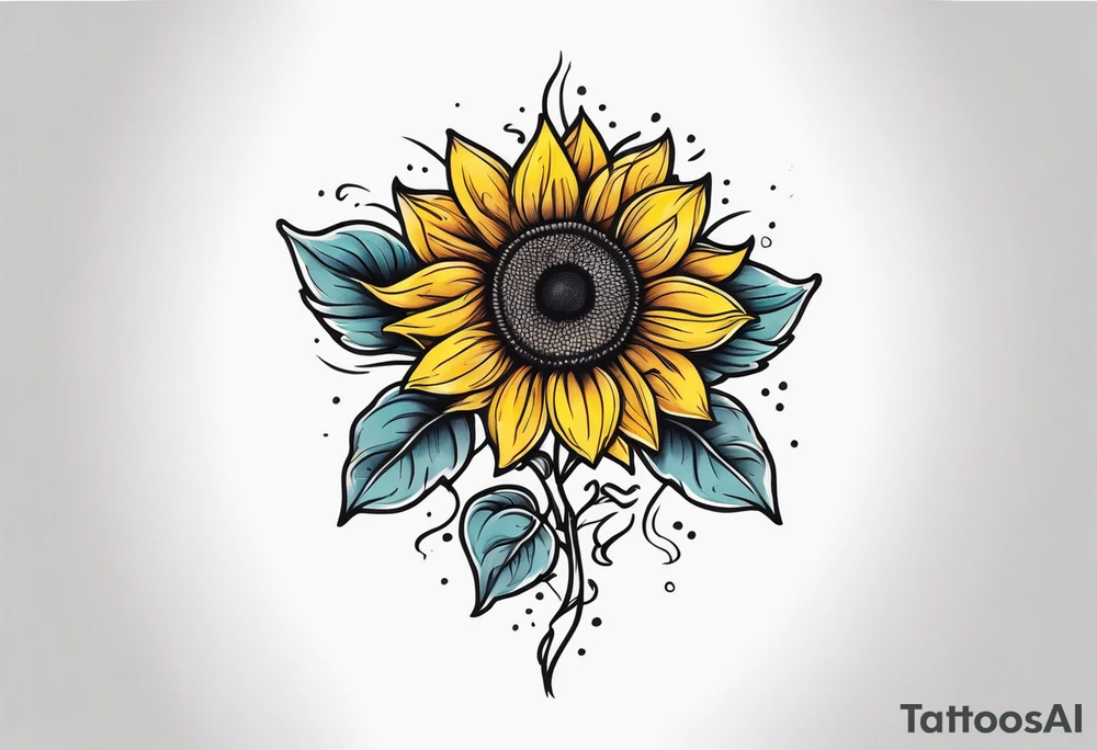 Sunflower chain tattoo idea