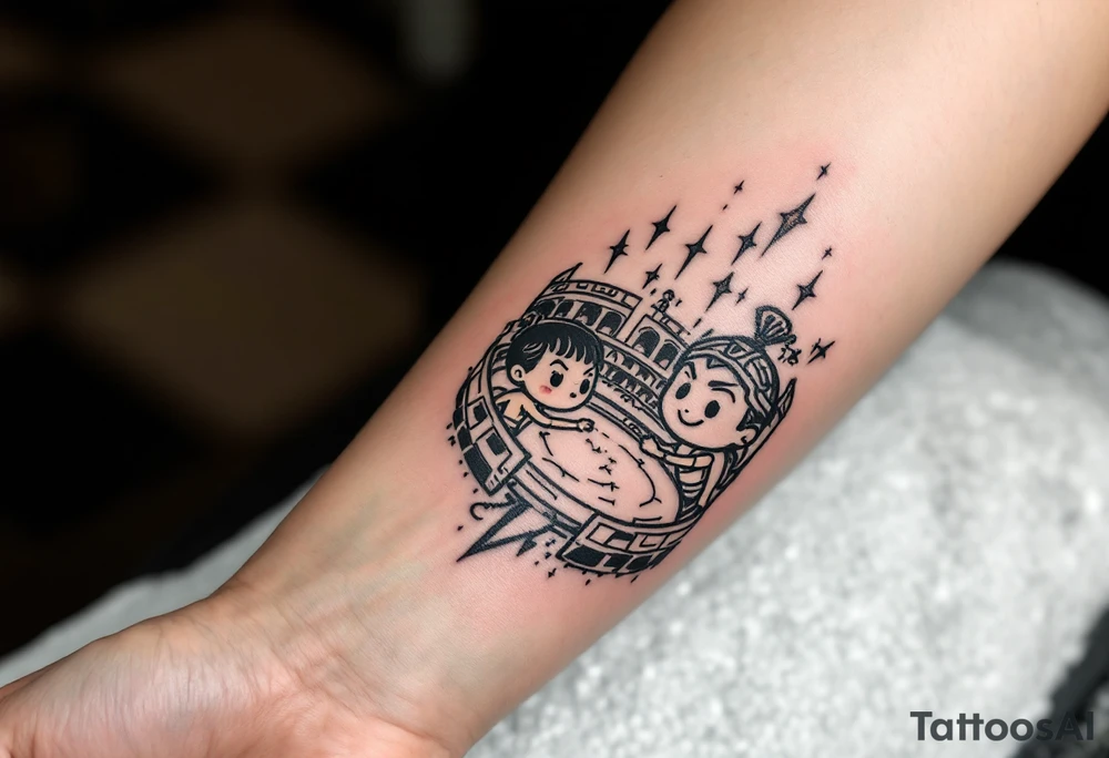gladiator arena fight tattoo idea