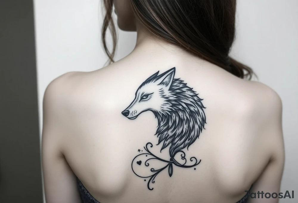 Little red riding hood nursery rhyme big bad wolf tattoo idea