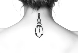 rabbits foot keychain tattoo idea