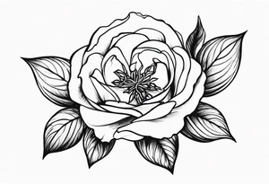 Elvish rose tattoo idea