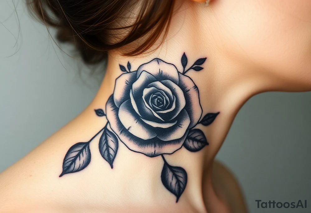 Black rose tattoo idea
