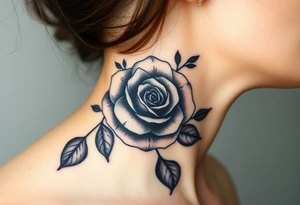 Black rose tattoo idea