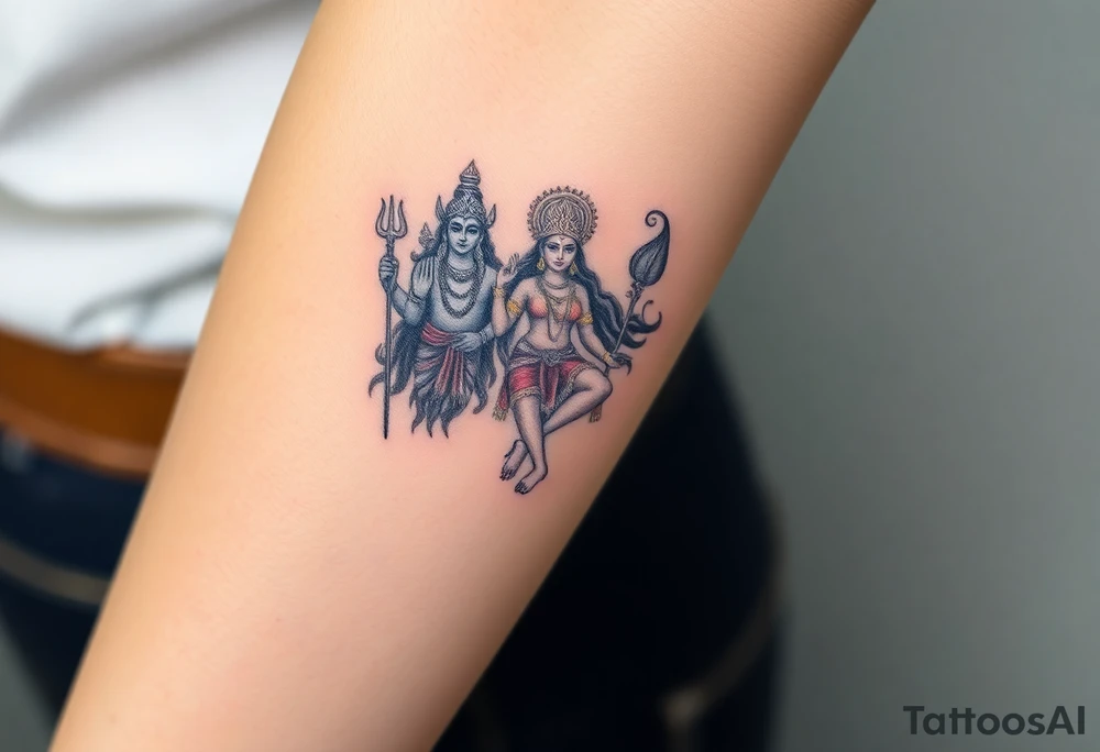 Lord Shiva, Godess Kali, Godess Lilith Together tattoo idea