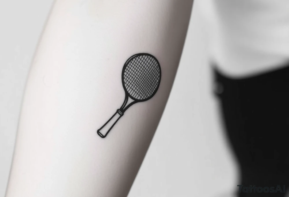 Racket sports tattoo which should have table tennis and badminton tattoo idea
