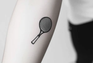 Racket sports tattoo which should have table tennis and badminton tattoo idea