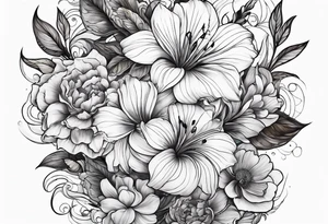 sea, flower tattoo idea
