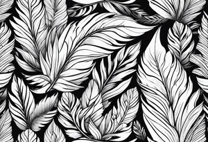 leaves that look like feathers tattoo idea