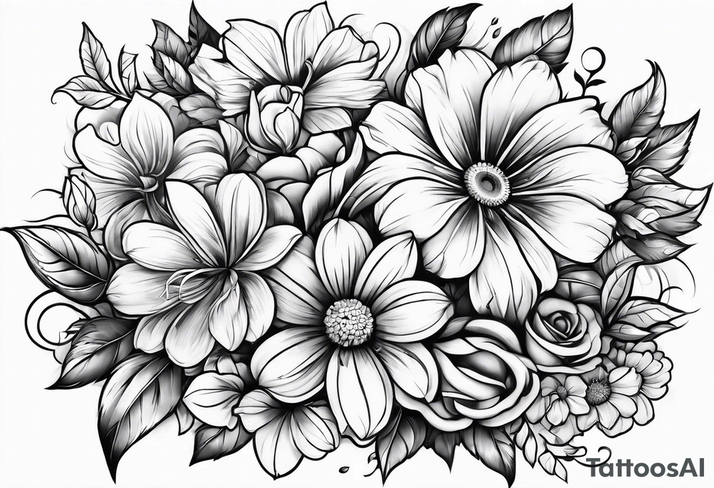 mechanic flowers tattoo idea
