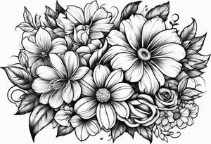 mechanic flowers tattoo idea