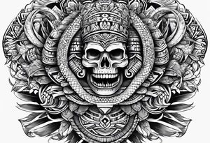 Aztec snake tattoo idea