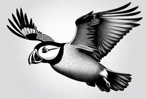 a flying puffin without background  - forarm Tattoo tattoo idea