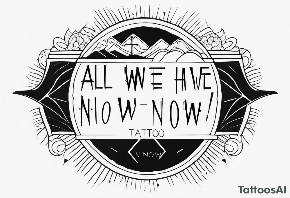 All we have is now tattoo idea
