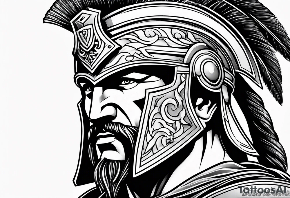 greek spartan warriors tattoo idea