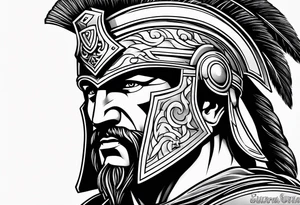 greek spartan warriors tattoo idea