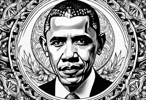 obama very strong and fit tattoo idea