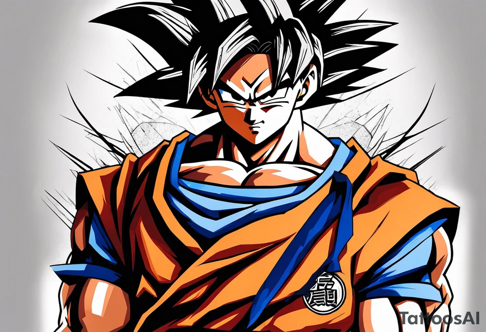 Tattoo on arm with goku with wings tattoo idea