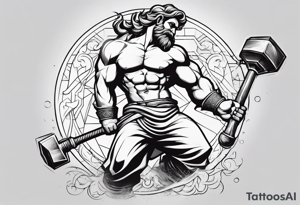 Hephaestus swinging a hammer tattoo idea