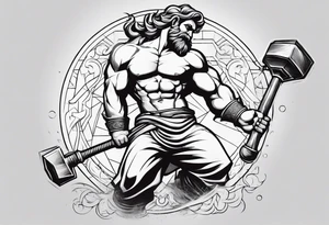 Hephaestus swinging a hammer tattoo idea