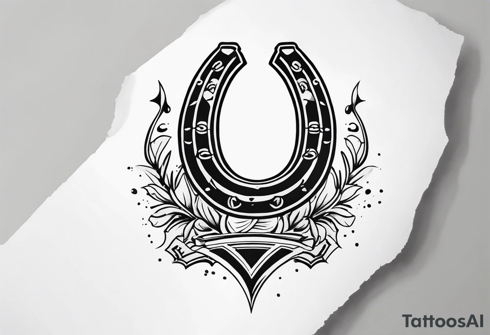 Horseshoe and mud tracks tattoo idea
