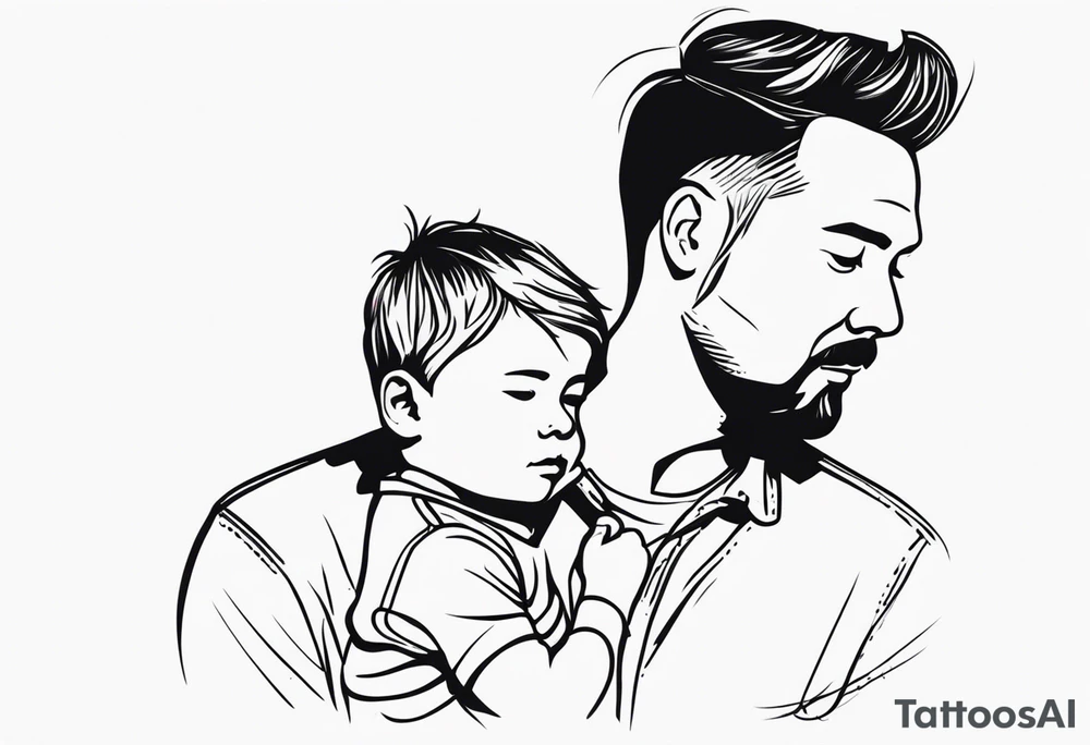 Father and son tattoo idea