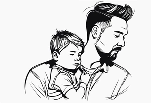 Father and son tattoo idea