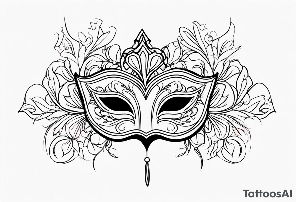 masquerade ball tattoo idea