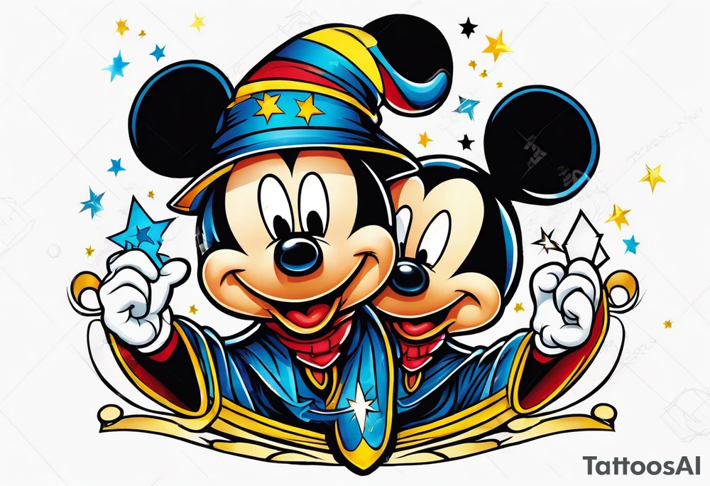 mickey wizard tattoo idea