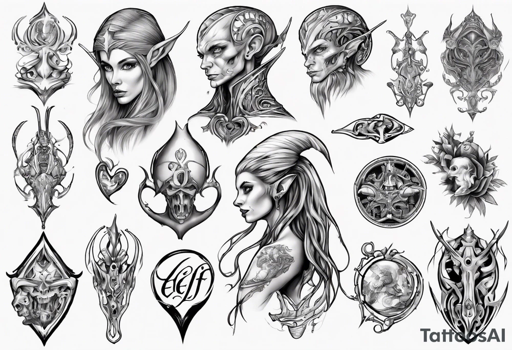 Elf, love, tattoo idea