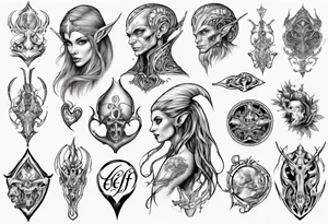 Elf, love, tattoo idea
