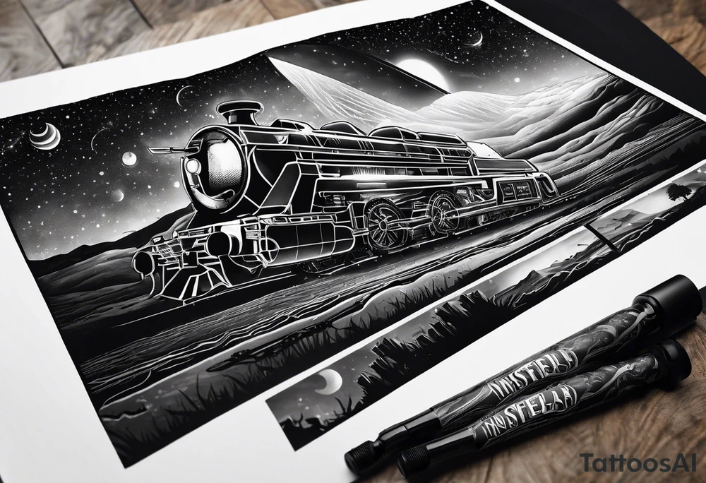 Interstellar tattoo showcasing struggle and success tattoo idea