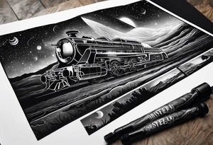 Interstellar tattoo showcasing struggle and success tattoo idea