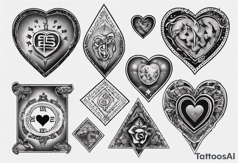 Money and Heart tattoo idea