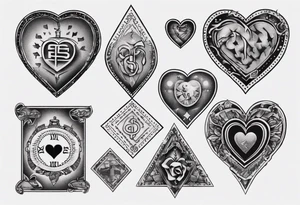 Money and Heart tattoo idea