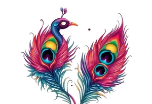 Peacock feathers tattoo idea