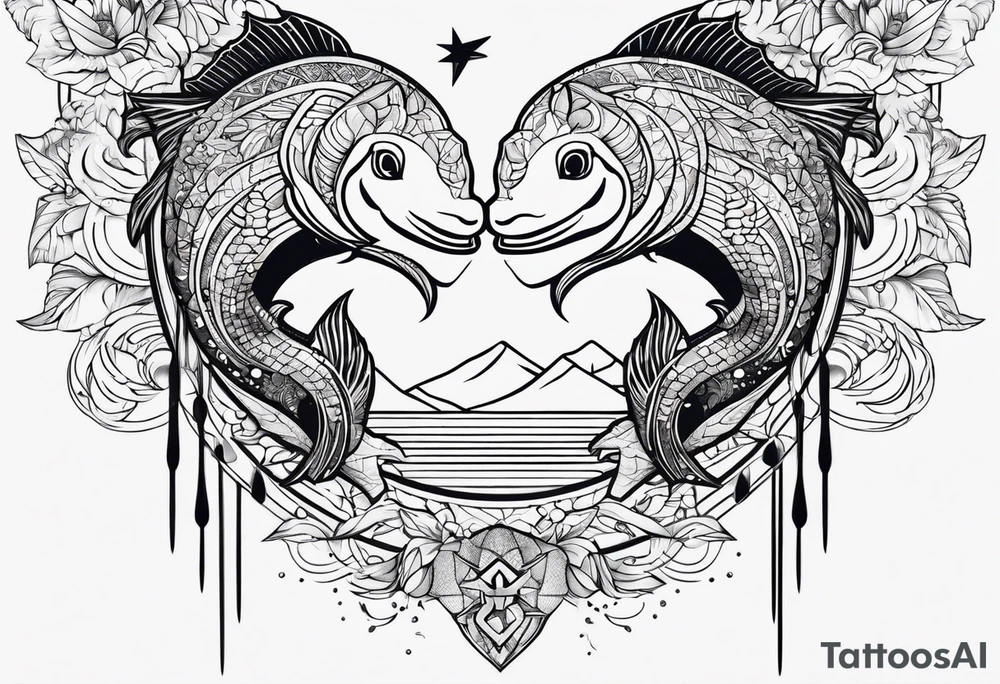 pisces friendship tattoo idea for men tattoo idea