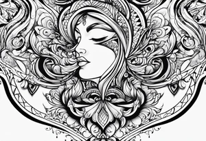 pointed abstract pattern tattoo idea