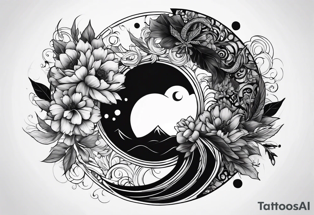 enso and acron tattoo idea